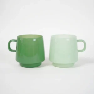 Borosilicate Nescafe Glass Cup (Light Green)