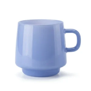 Borosilicate Nescafe Glass Cup (Blue)