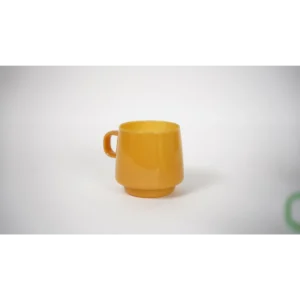 Borosilicate Nescafe Glass Cup (Yellow)