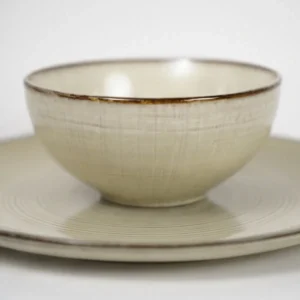 Light Yellow Gridded Bowl