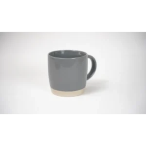 Set of 6 Wide 350ml Gray Sand Mugs