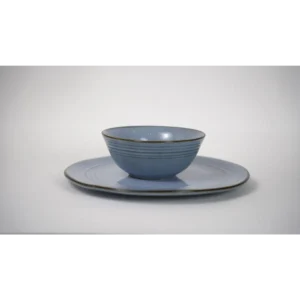 Blue Bowls (Brown Rim + Brown Circles)