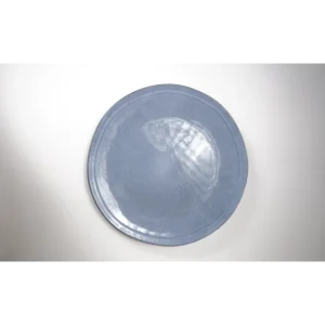 Blue Dinner Plates with One Circle