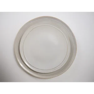 Beige Small Plate with One Brown Circle