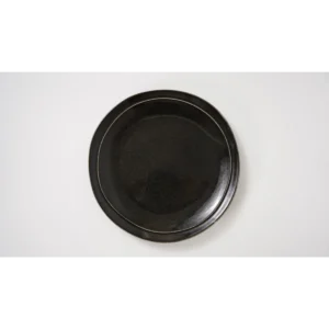 Black Small Plate with One Circle