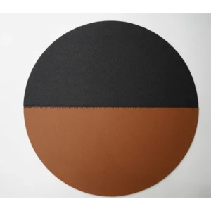 Leather Black and Brown Sous-Plats