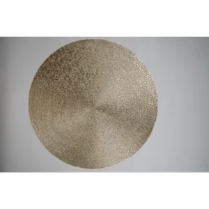 Round PVC Gold Sous-Plats with Holes