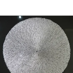 Round PVC Silver Sous-Plats with Holes